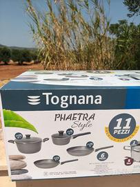 Batteria  Tognana, per piani a induzione, nuova.