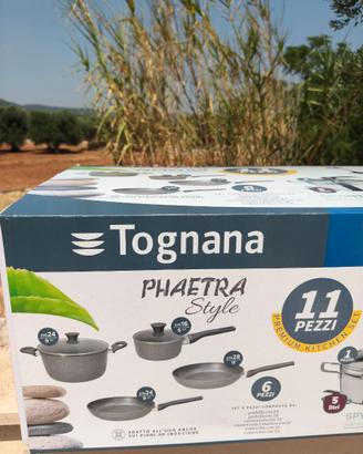 Batteria  Tognana, per piani a induzione, nuova.