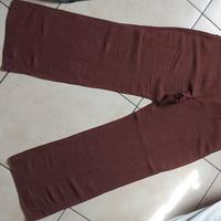 Pantalone da donna lino marrone 