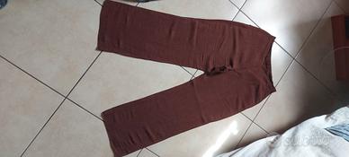 Pantalone da donna lino marrone 