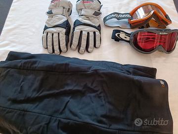 attrezzatura sci , scarponi,pantaloni,maschere,sci