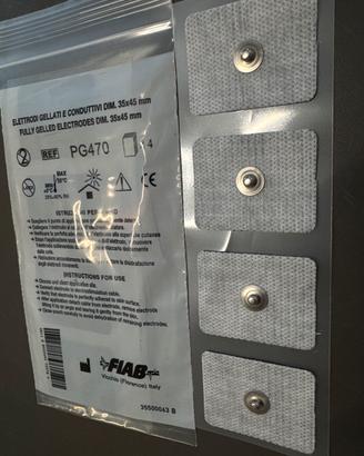 20 elettrodi conduttivi a clip 35x45 fiab