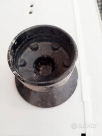 Portacandela nero in ceramica vintage 