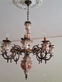 Lampadario vintage in ceramica
