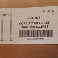 2 coppie staffe per sanitari sospesi galassia 9051