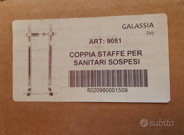 2 coppie staffe per sanitari sospesi galassia 9051