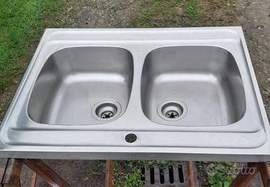 2 lavandini in acciaio inox