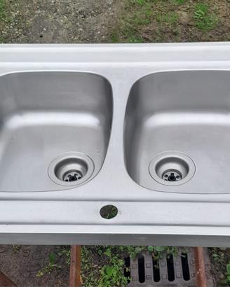 2 lavandini in acciaio inox