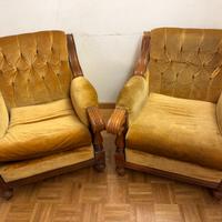 Poltrone chester in velluto