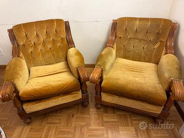 Poltrone chester in velluto
