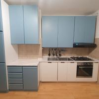 Cucina in legno COMPLETA con fuochi-lavandino