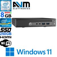 MicroPC HP Core i3 8GB DDR4 SSD 250GB Samsung WiFi