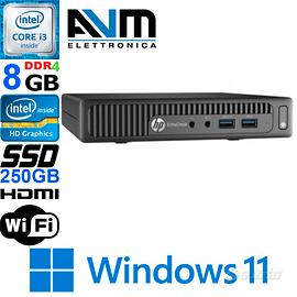 MicroPC HP Core i3 8GB DDR4 SSD 250GB Samsung WiFi