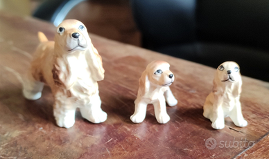 Tre Piccoli CANI PORCELLANA VINTAGE