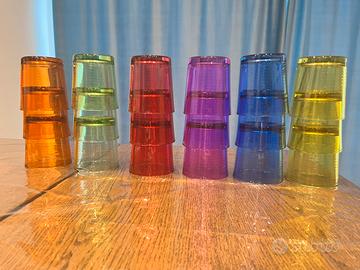 Set bicchieri colorati