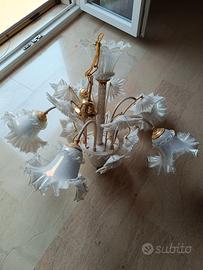 Lampadario in vetro di murano 