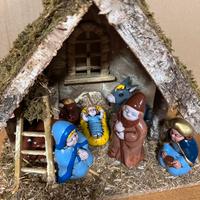 Presepe completo statuine stile THUN artigianali