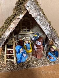 Presepe completo statuine stile THUN artigianali