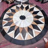 Tappeto pelle di mucca tondo