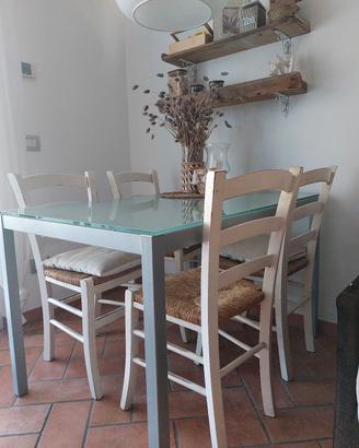 Sedie bianche shabby chic