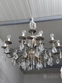 Lampadario classico 18 luci con pendenti 