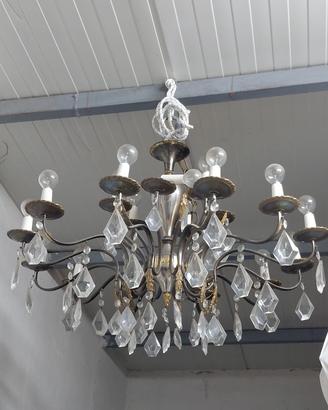 Lampadario classico 18 luci con pendenti 
