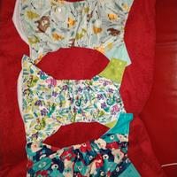 3 pannolini lavabile con 5 pezzi di cotone