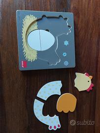 puzzle gallina pulcino uovo goula