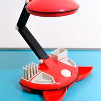 Lampada portatile da tavolo, pile ed alimentatore