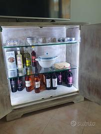 MOBILE BAR "EFFETTO BIANCO ANTICO"