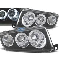 FARI SKODA FABIA 99-07 ANGEL EYES FONDO NERO