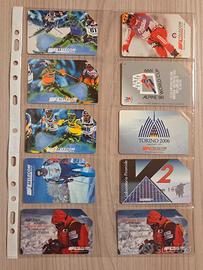 🎿 10 Schede Telefoniche Vintage Sport Invernali