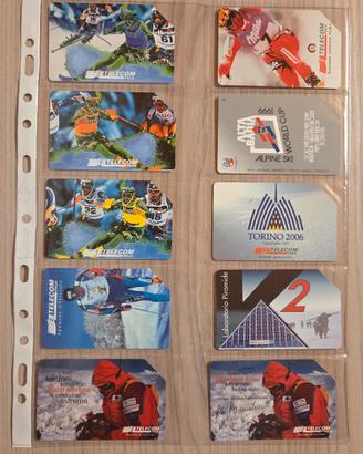 🎿 10 Schede Telefoniche Vintage Sport Invernali