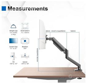 supporto da tavolo monitor