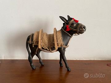 presepe napoletano asino il terracotta