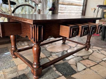 Tavolo basso vintage da restaurare
