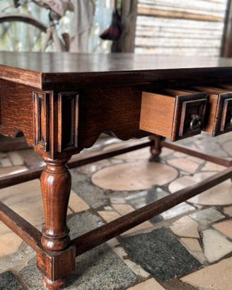 Tavolo basso vintage da restaurare