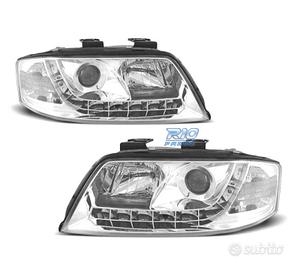FARI PER AUDI A6 4B 01-04 LUCE DIURNA A LED FONDO 