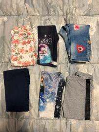 6 leggins bambina 24-30 mesi