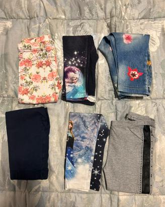 6 leggins bambina 24-30 mesi
