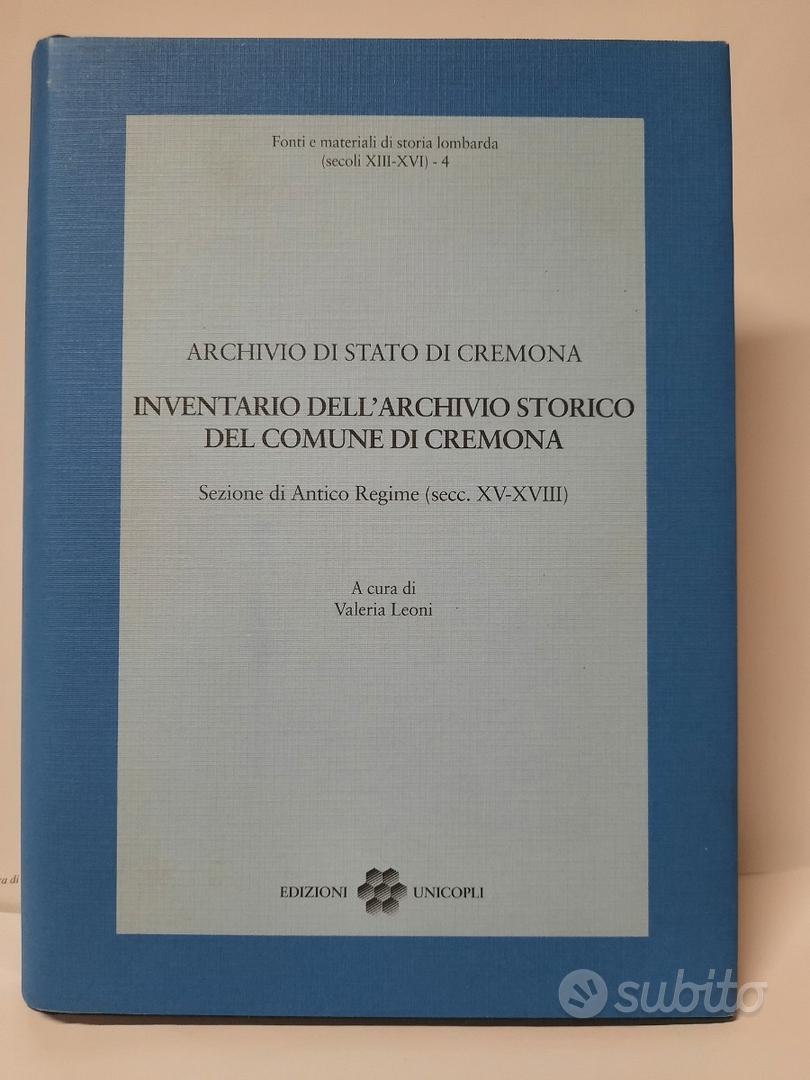 Inventario Archivio Storico del Comune di Cremona Libri e