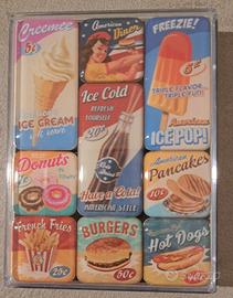 Set di Magneti Vintage American Diner –Decorazione
