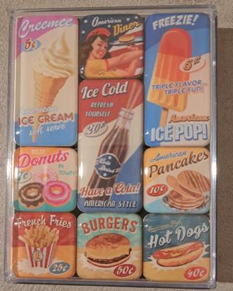 Set di Magneti Vintage American Diner –Decorazione