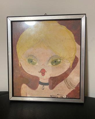 Stampa vintage 1974 silvia pelizzoni Big eyes