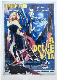 Mimmo Rotella, LaDolce Vita, Seridecollage 100x70