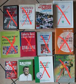 Libri vari: Bossi, Miglio, Lega, Padania - 10 cad 
