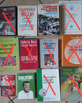 Libri vari: Bossi, Miglio, Lega, Padania - 10 cad 