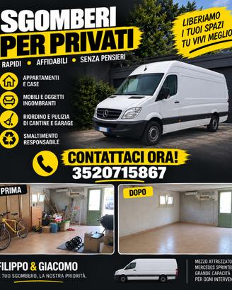 🟡 SGOMBERI, RIORDINO E PULIZIA PRIVATI
