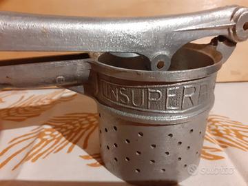 Schiacciapatate "INSUPERABILE" in puro alluminio