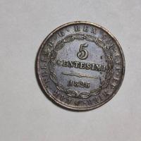 5 centesimi Re Eletto 1° tipo (Rara)  1859 (1826)